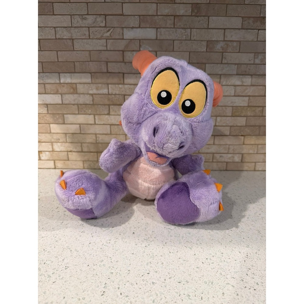 Disney Figment Plush Purple Dragon EPCOT Imagination Mascot Stuffed Animal Toy